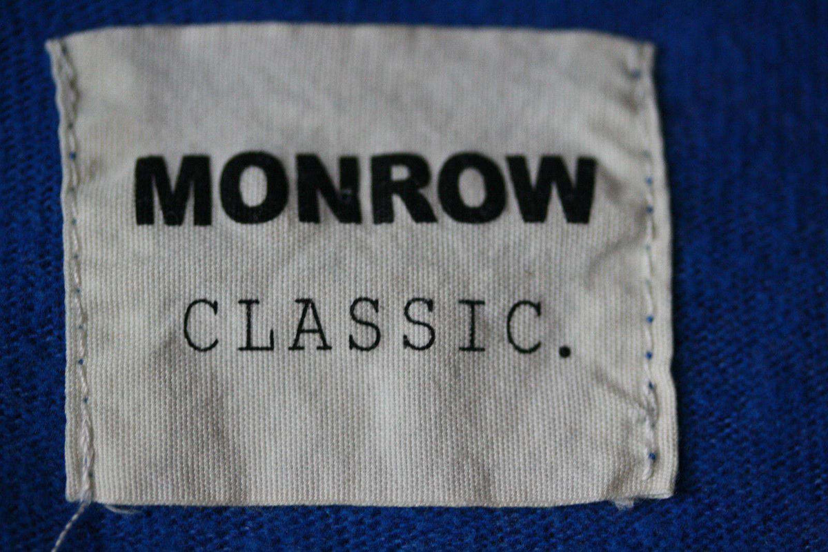 MONROW BLUE VINTAGE JERSEY CLASSIC HOODIE SWEATER MEDIUM