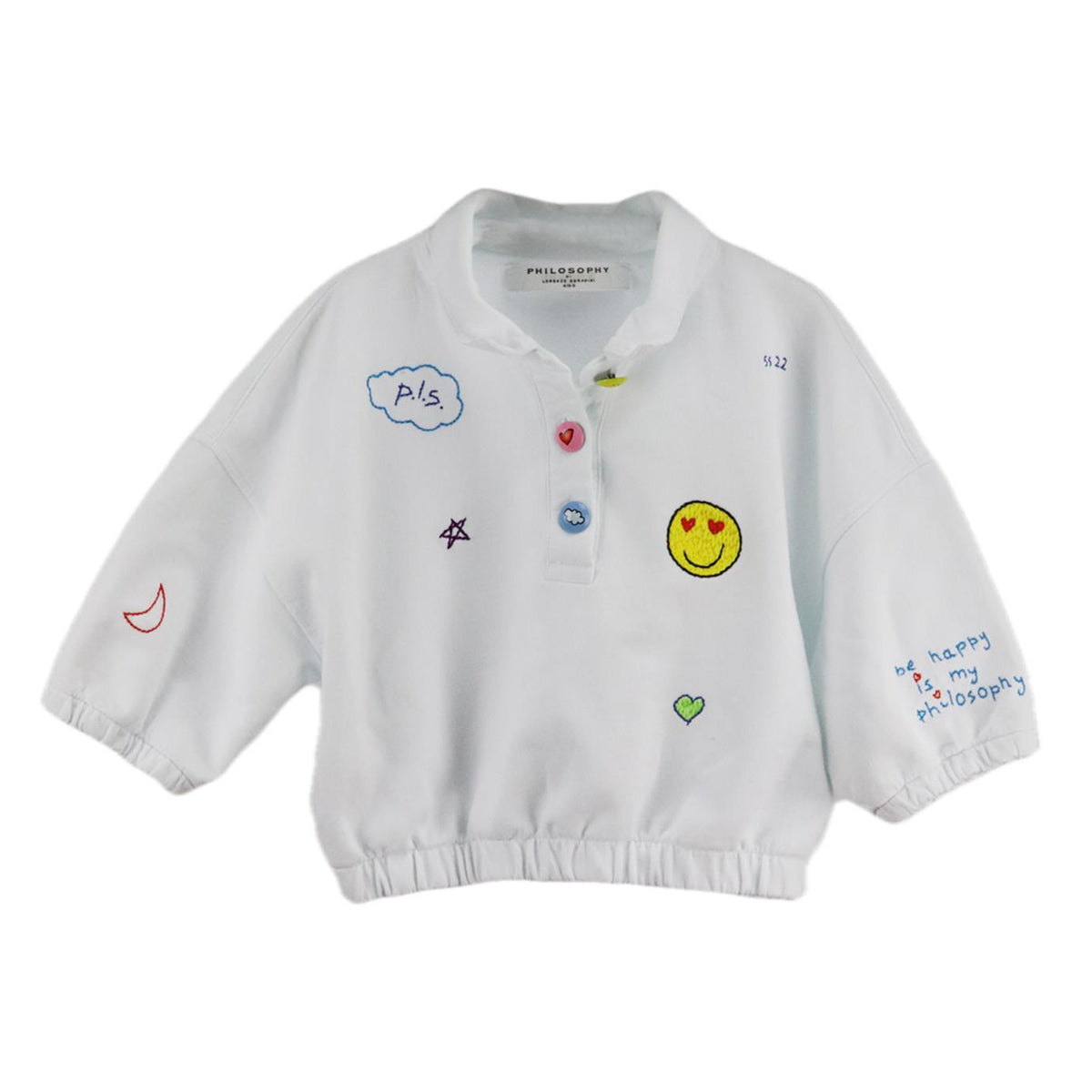 PHILOSOPHY DI LORENZO SERAFINI KIDS GIRLS COTTON TOP 8 YEARS