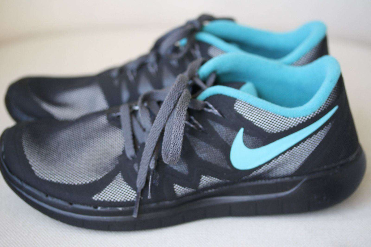 NIKE FREE 5.0 BLACK H2O REPEL TRAINERS 38.5 UK 5 US 7.5