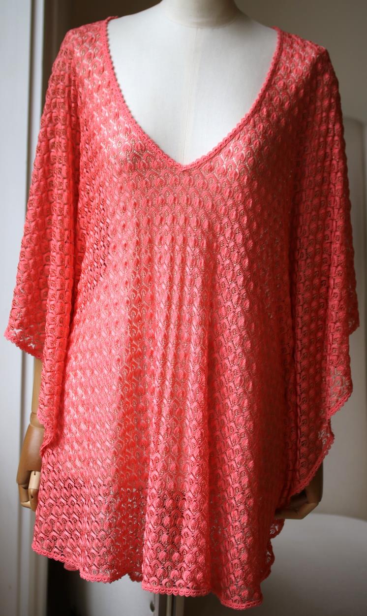 MELISSA ODABASH MADISON CROCHET KNIT COVERUP ONE SIZE