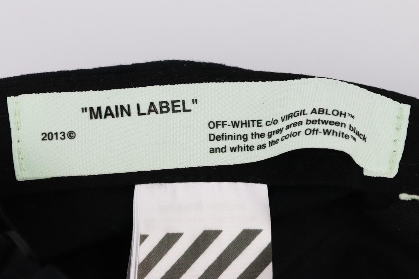 OFF-WHITE C/O VIRGIL ABLOH EMBROIDERED COTTON TWILL BASEBALL CAP ONE SIZE
