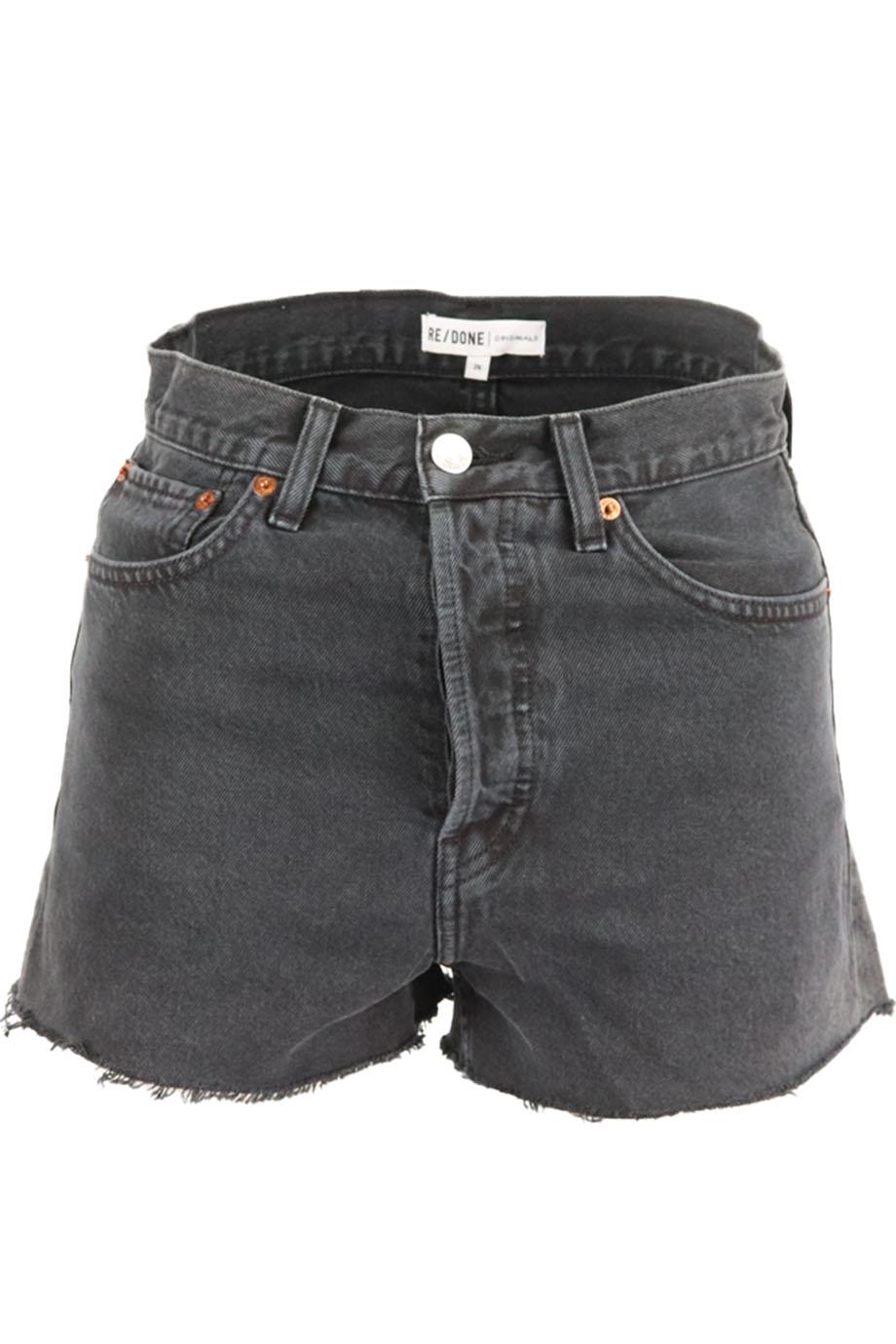 RE/DONE DISTRESSED HIGH RISE DENIM SHORTS W26 UK 8