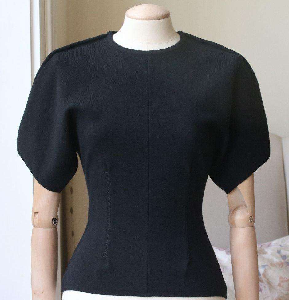 ALEXANDER WANG STITCH-DETAILED WOOL-BLEND TOP XSMALL