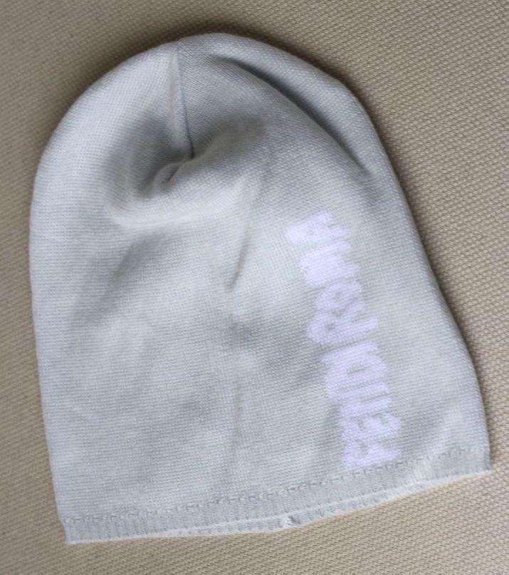 FENDI BABY PALE BLUE KNITTED ROMA LOGO HAT 6-12 MONTHS