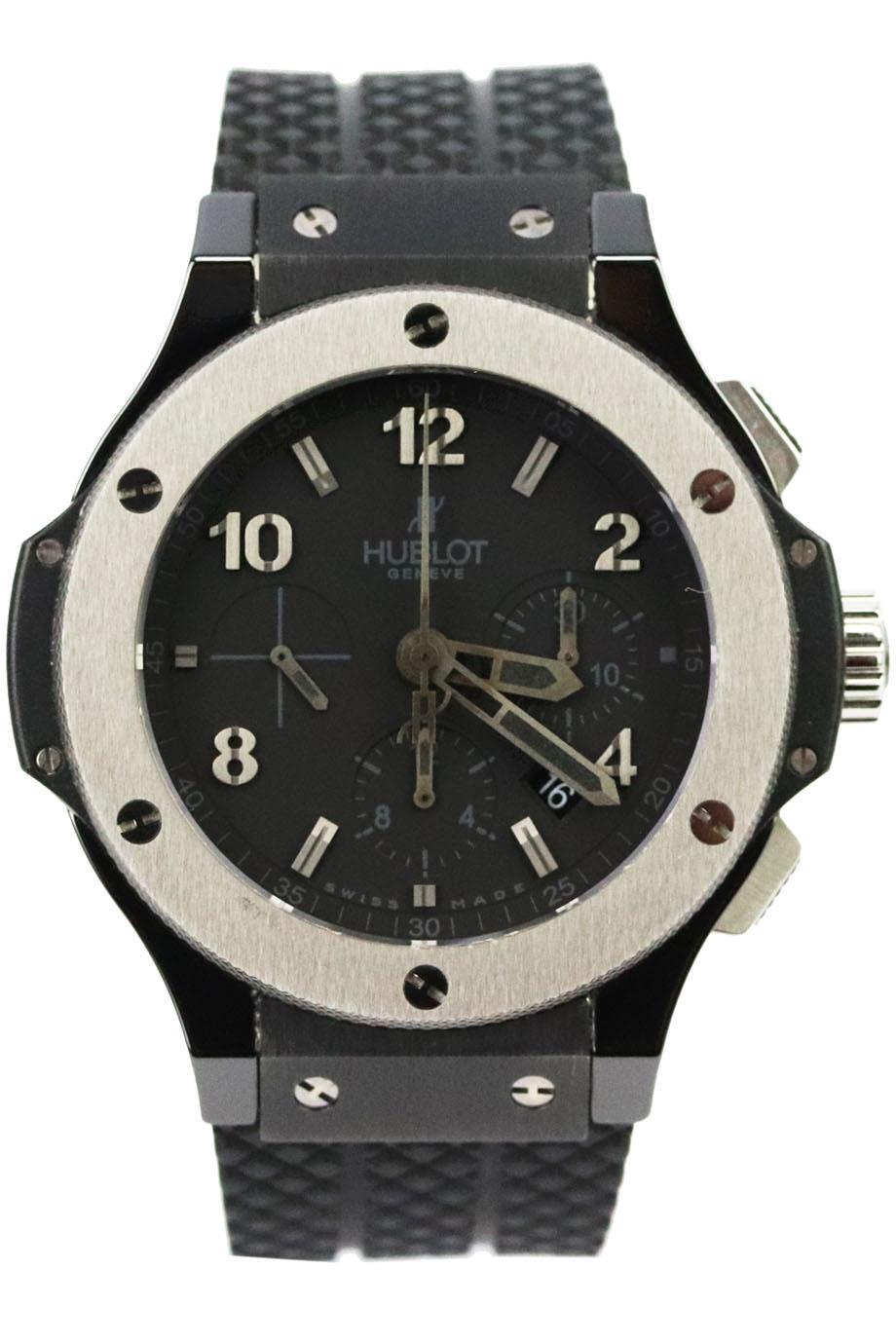 HUBLOT BIG BANG CERAMIC CHRONOGRAPH BLACK ARABIT 44MM WRIST WATCH