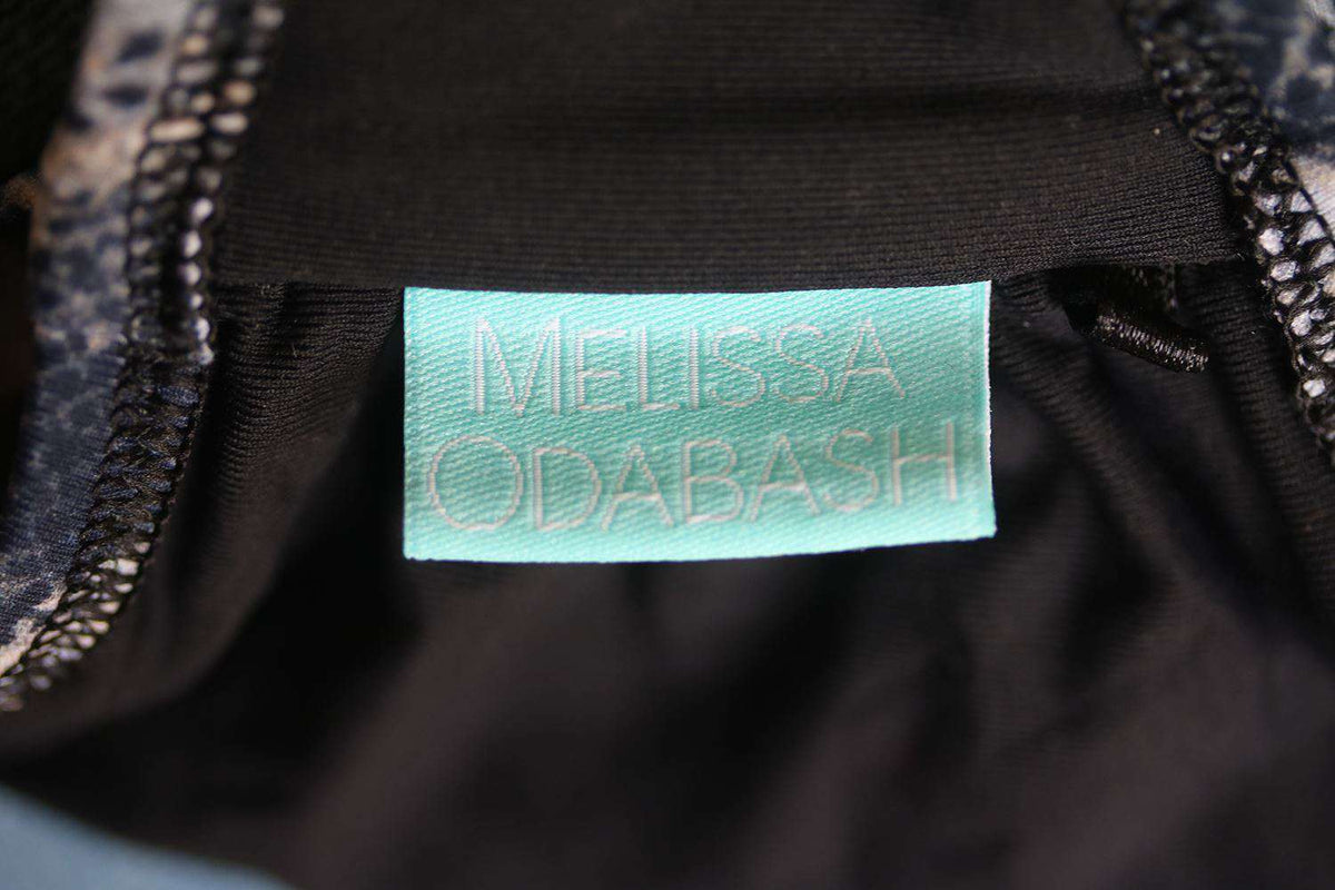 MELISSA ODABASH CAPRI SNAKESKIN PRINT BANDEAU BIKINI UK 10/12