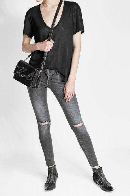 ANINE BING DISTRESSED SKINNY JEANS W25 UK 6/8