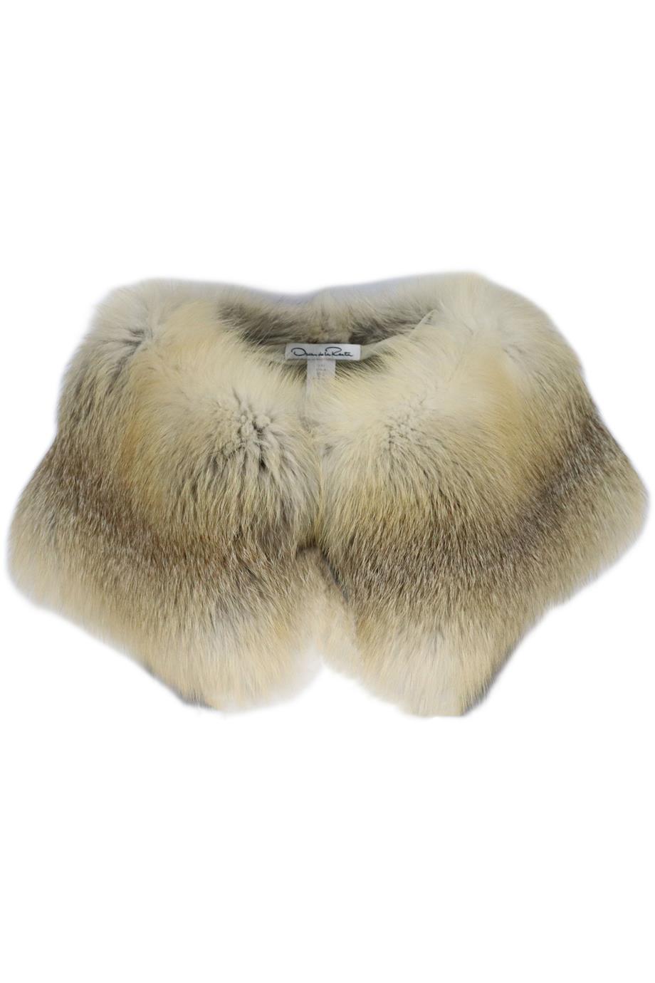 OSCAR DE LA RENTA FOX FUR CAPE SMALL