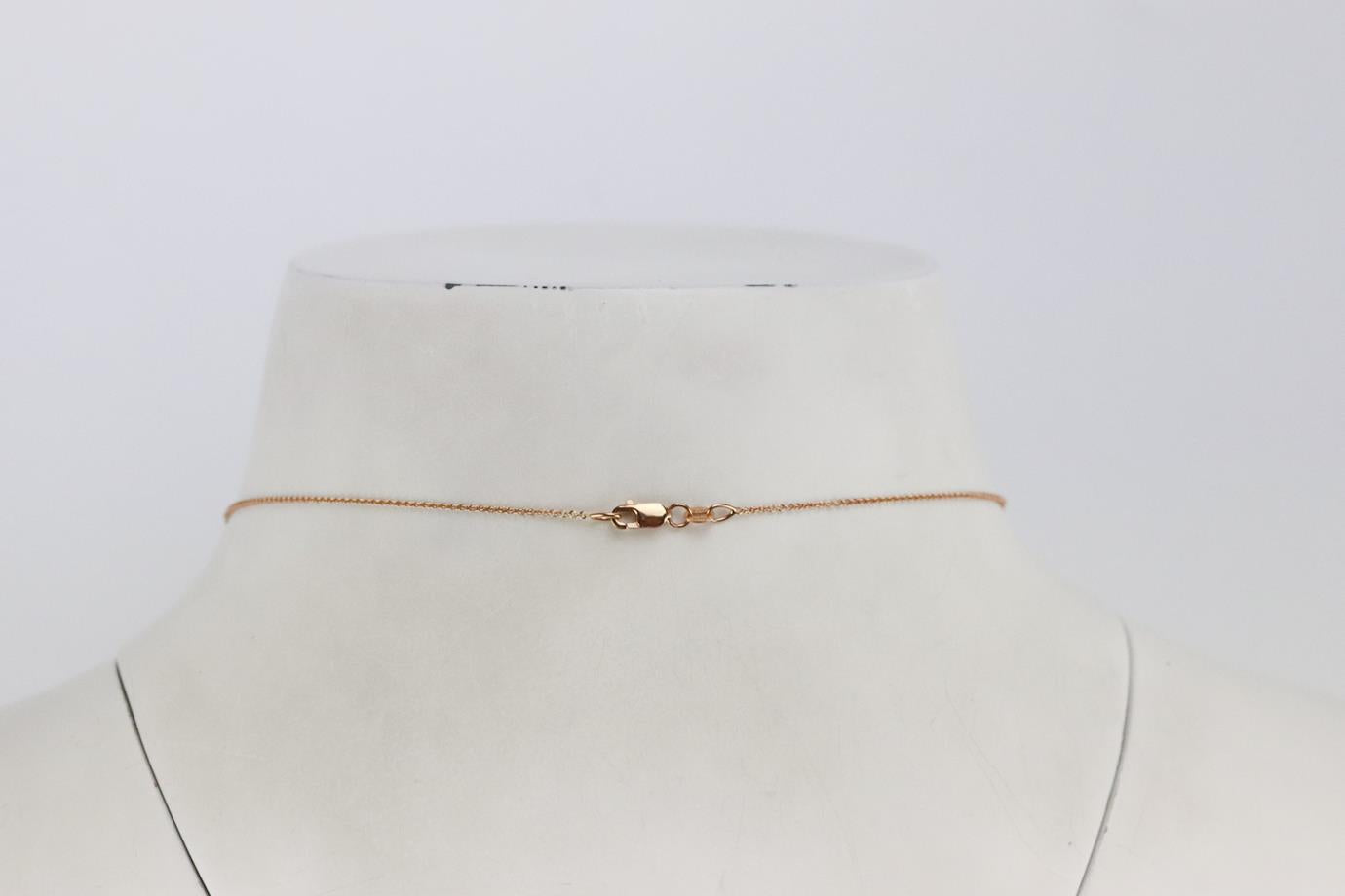 CARBON AND HYDE INITIAL 14K YELLOW GOLD CHAIN NECKLACE