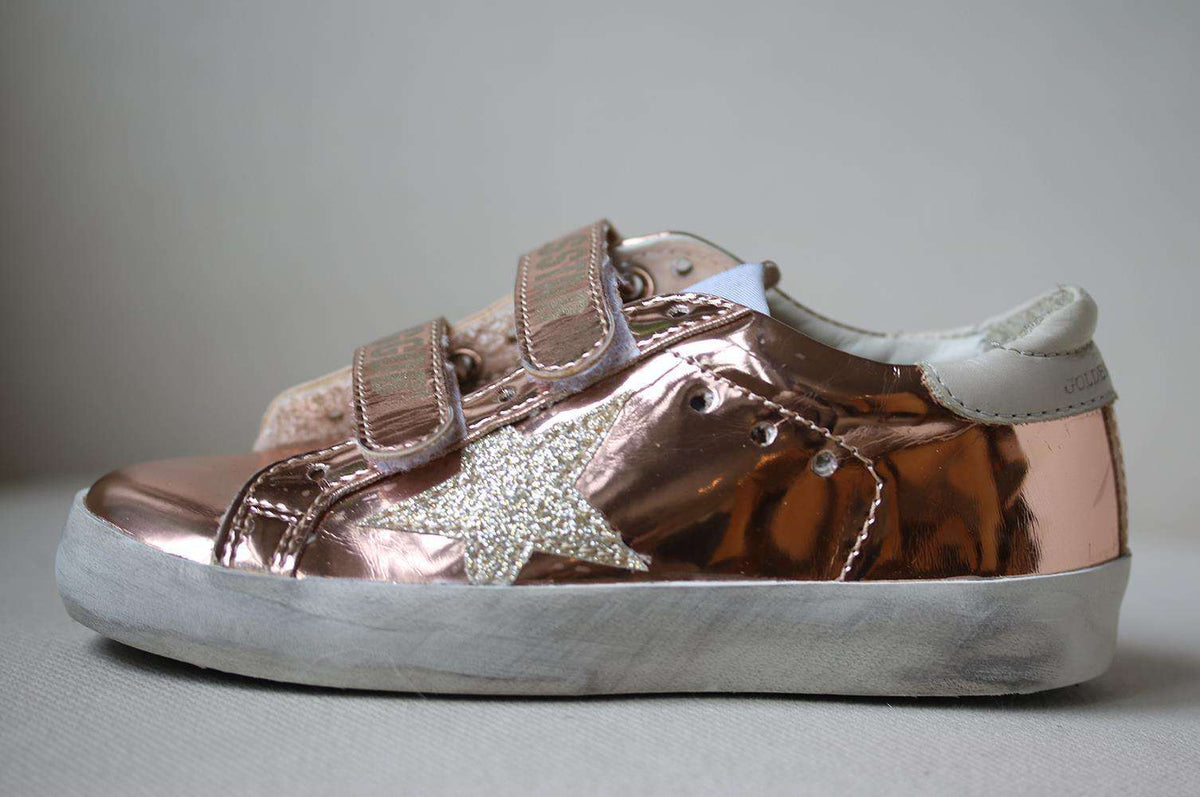 GOLDEN GOOSE FOR BONPOINT LTD EDITION KIDS METALLIC SNEAKERS EU 27 UK 9