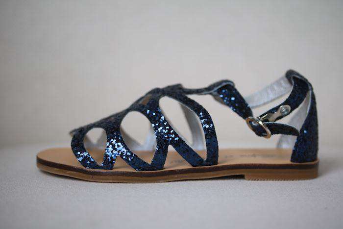 TARTINE ET CHOCOLAT GIRLS BLUE GLITTER SANDALS EU 26 UK 8.5