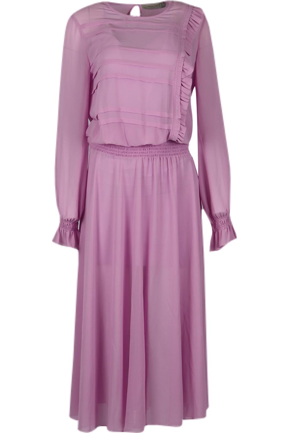 PREEN LINE BY THORNTON BREGAZZI SMOCKED CHIFFON MIDI DRESS MEDIUM
