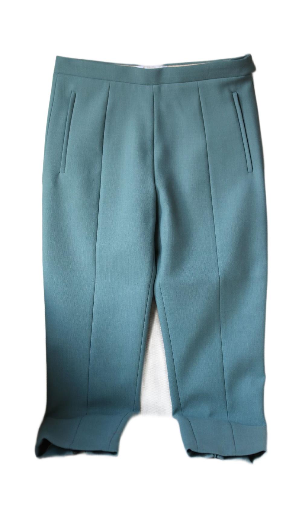 CHLOÉ WOOL BLEND TAPERED TROUSERS FR 38 UK 10
