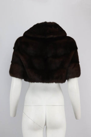 UNKNOWN BRAND CROPPED MINK FUR JACKET SMALL