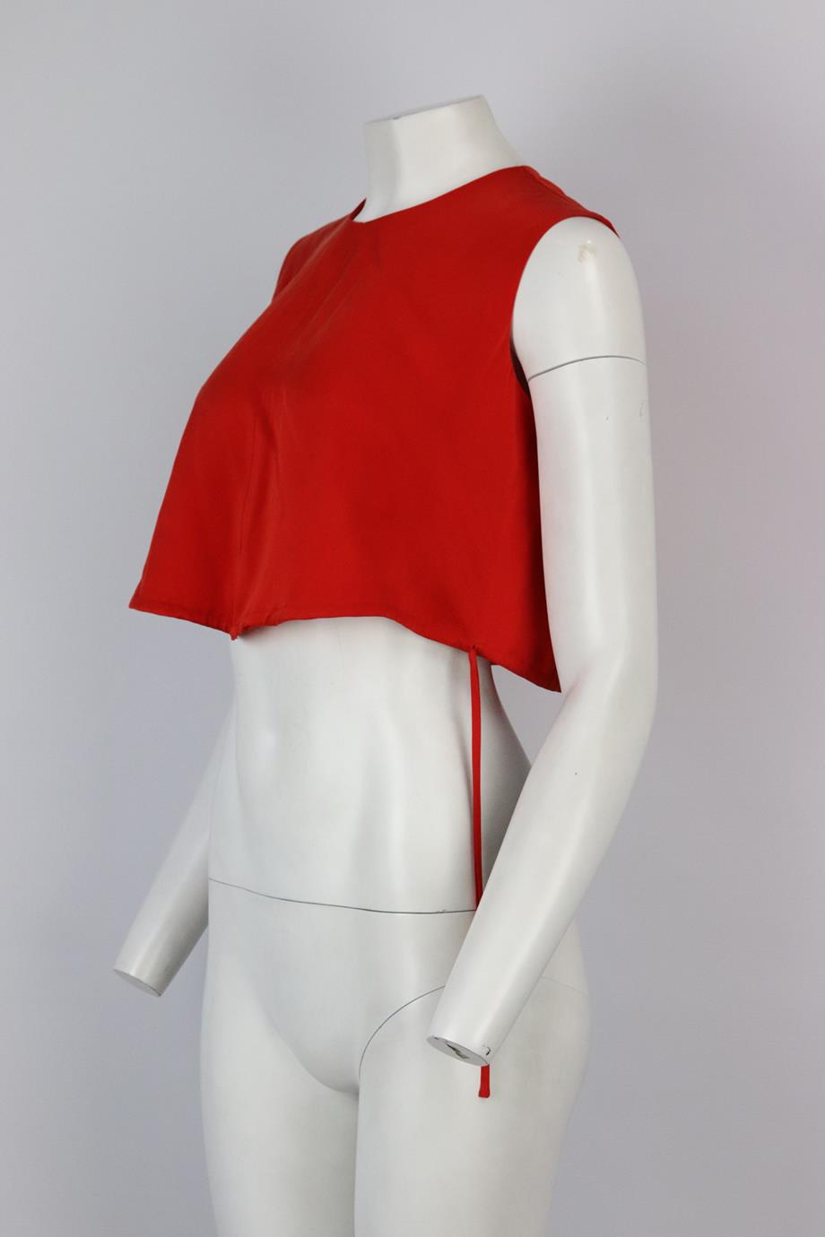 TOVE CROPPED SILK TOP FR 36 UK 8