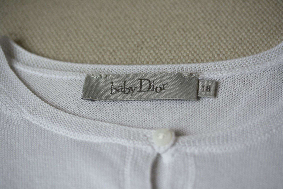 BABY DIOR IVORY WHITE KNIT CARDIGAN 18 MONTHS