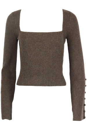 REFORMATION RIBBED CASHMERE TOP MEDIUM