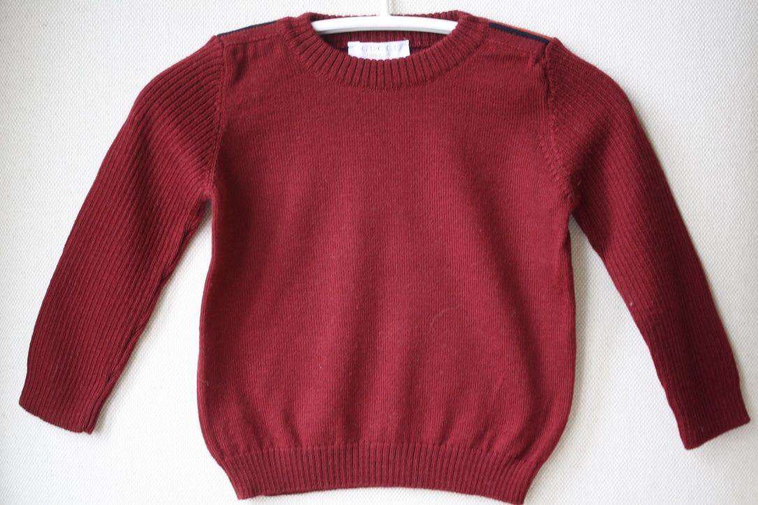 GUCCI BABY BURGUNDY MERINO WOOL SWEATER 12-18 MONTHS