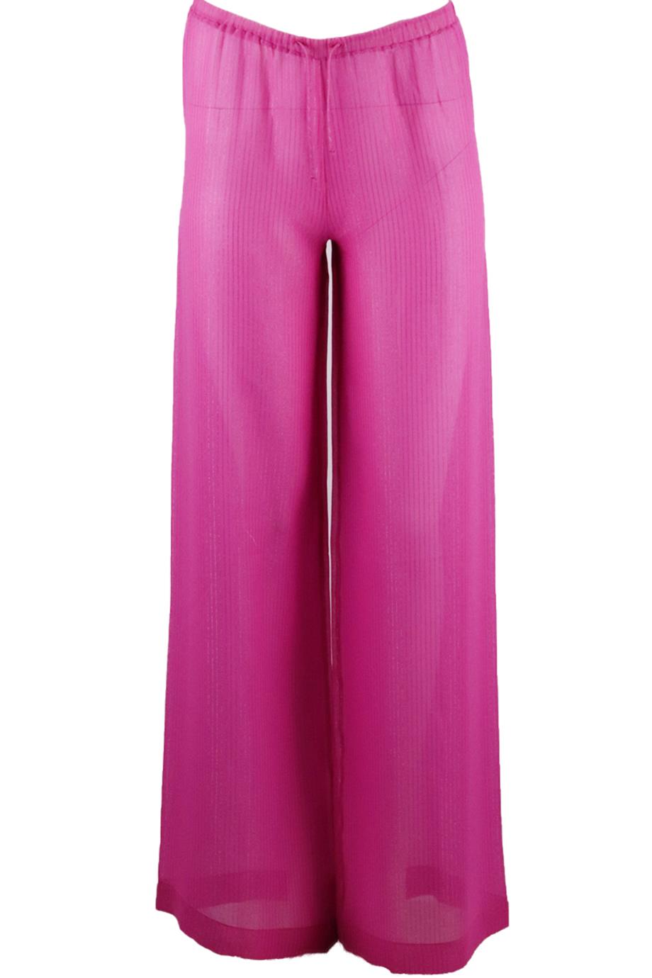 EMILIO PUCCI SILK GEORGETTE WIDE LEG PANTS IT 40 UK 8