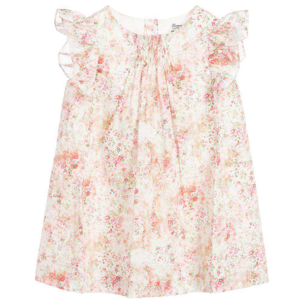 BONPOINT KIDS GIRLS FLORAL COTTON DRESS 8 YEARS