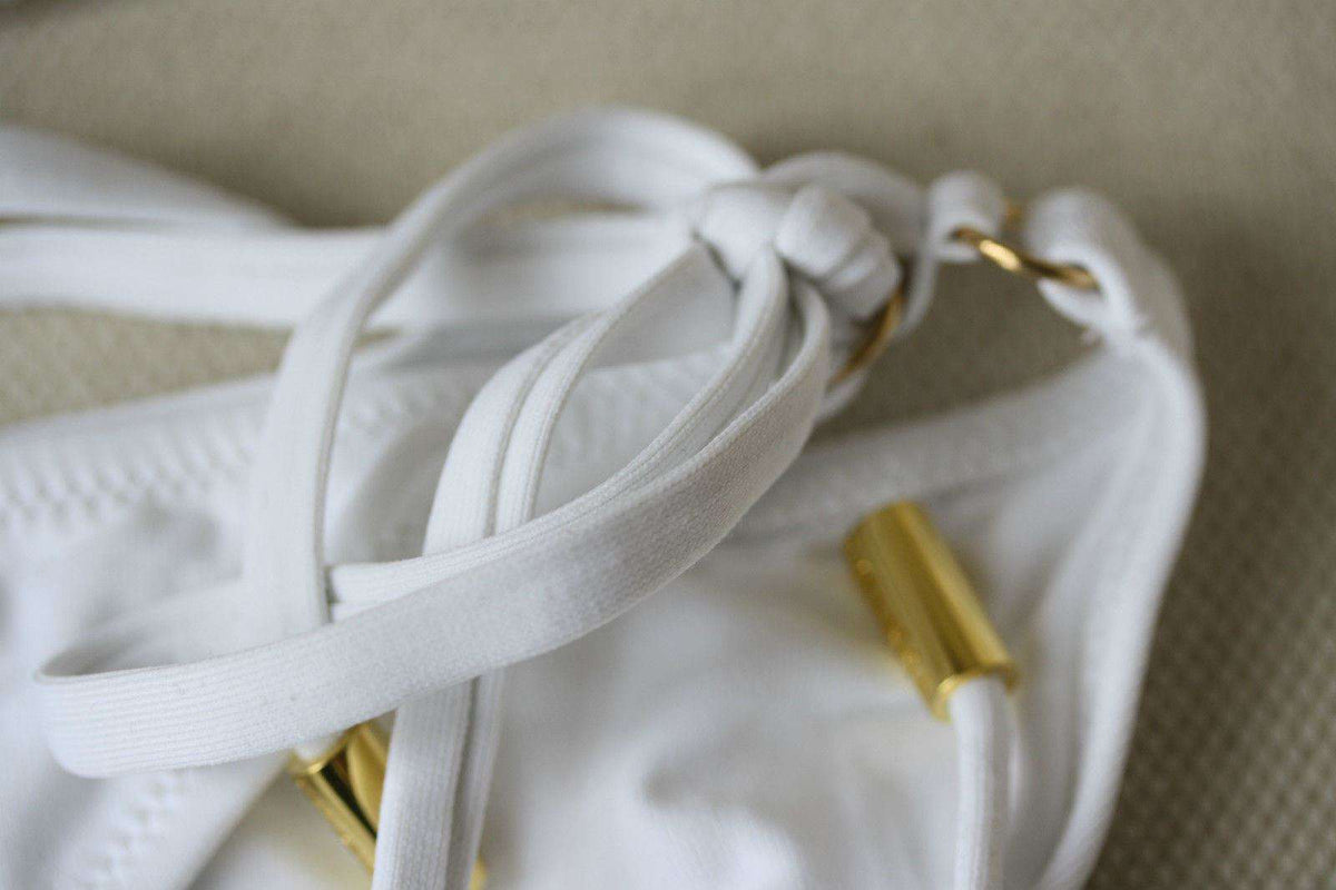 MELISSA ODABASH WHITE MAUI CORSICA BIKINI UK 8/10