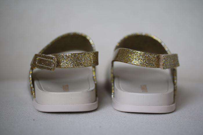 MINI MELISSA GOLD GLITTER JELLY SANDALS EU 25-26 UK 8