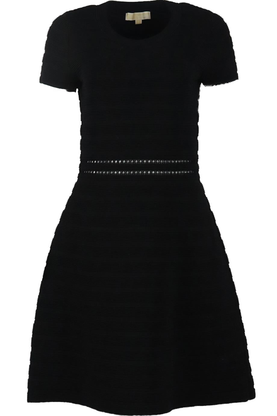MICHAEL MICHAEL KORS RIBBED KNIT MINI DRESS LARGE