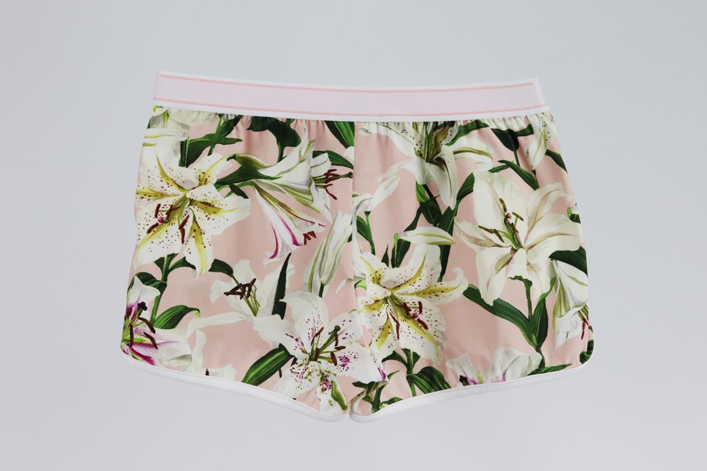 DOLCE AND GABBANA KIDS GIRLS FLORAL SHORTS 5 YEARS