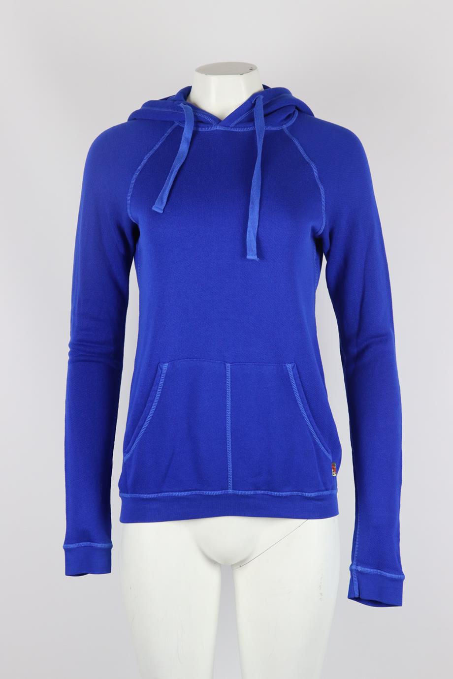 FREE CITY PRINTED COTTON JERSEY HOODIE SMALL