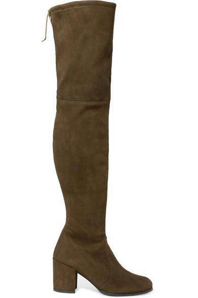STUART WEITZMAN TIELAND STRETCH SUEDE OVER THE KNEE BOOTS EU 38 UK 5 US 7.5