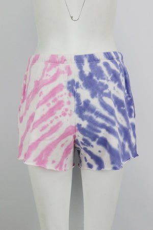 WSLY TIE DYED COTTON BLEND JERSEY SHORTS SMALL