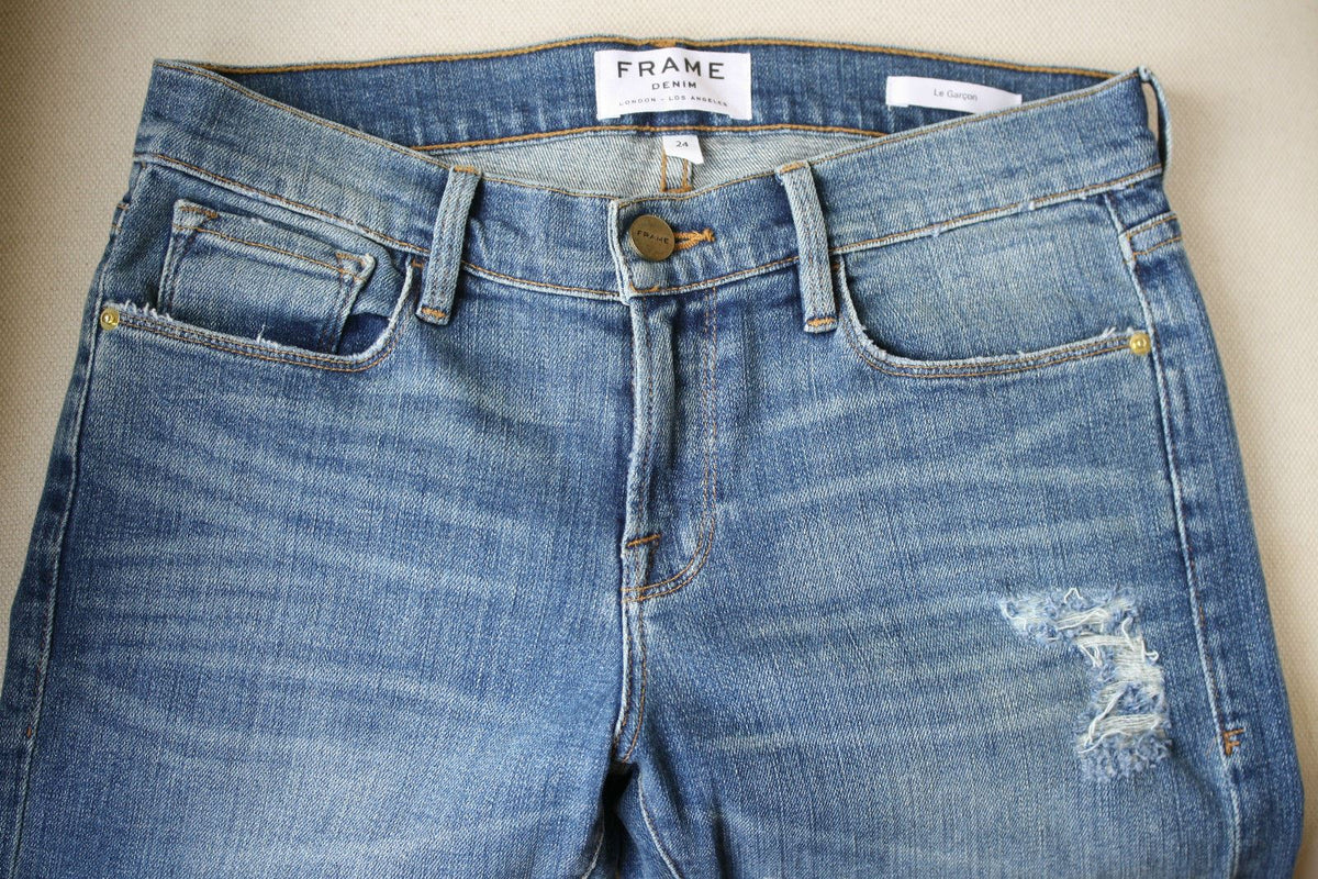 FRAME LE GARCON BROOKS JEANS W24 UK 6