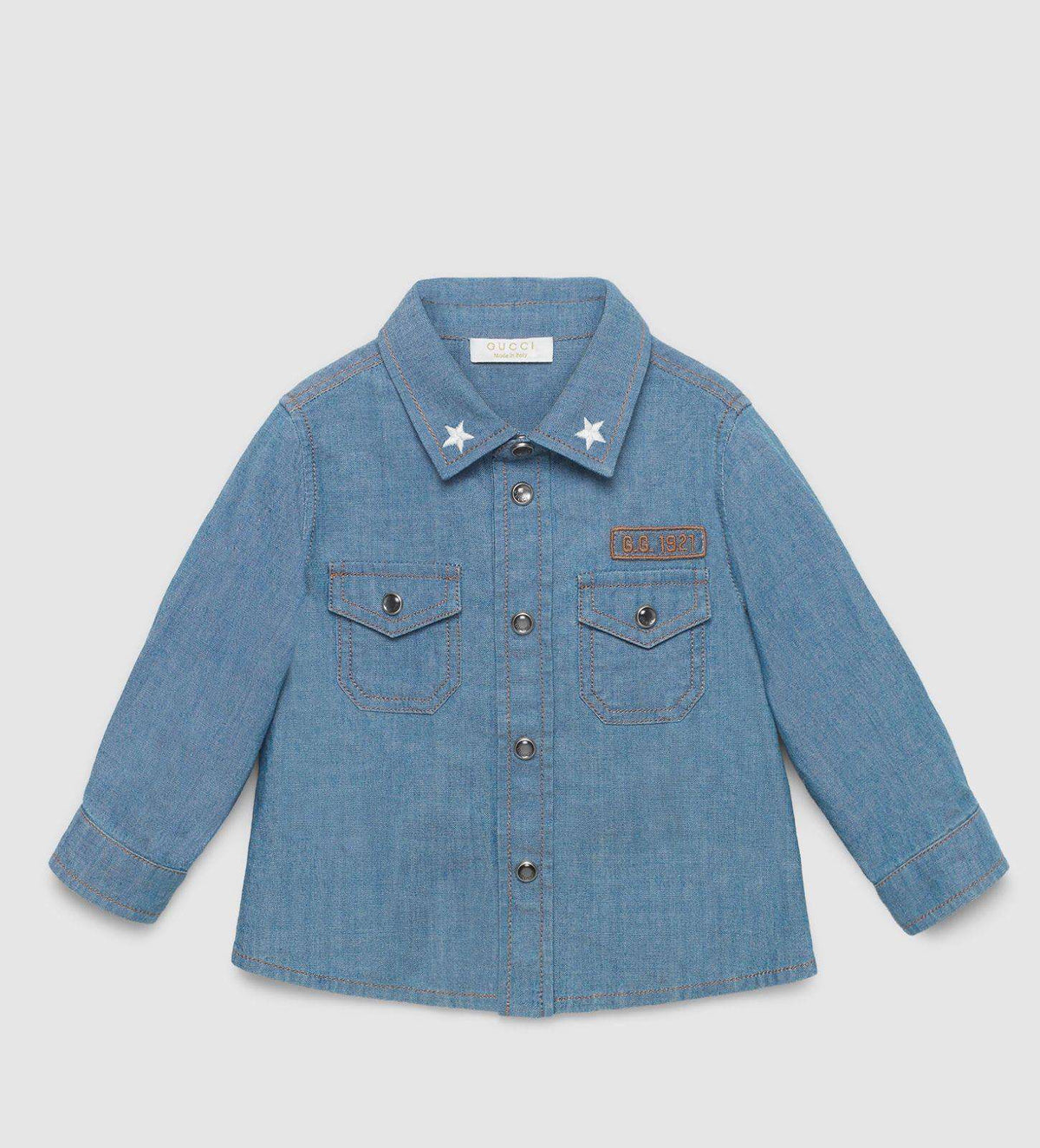 GUCCI BABY CHAMBRAY SHIRT 6-9 MONTHS