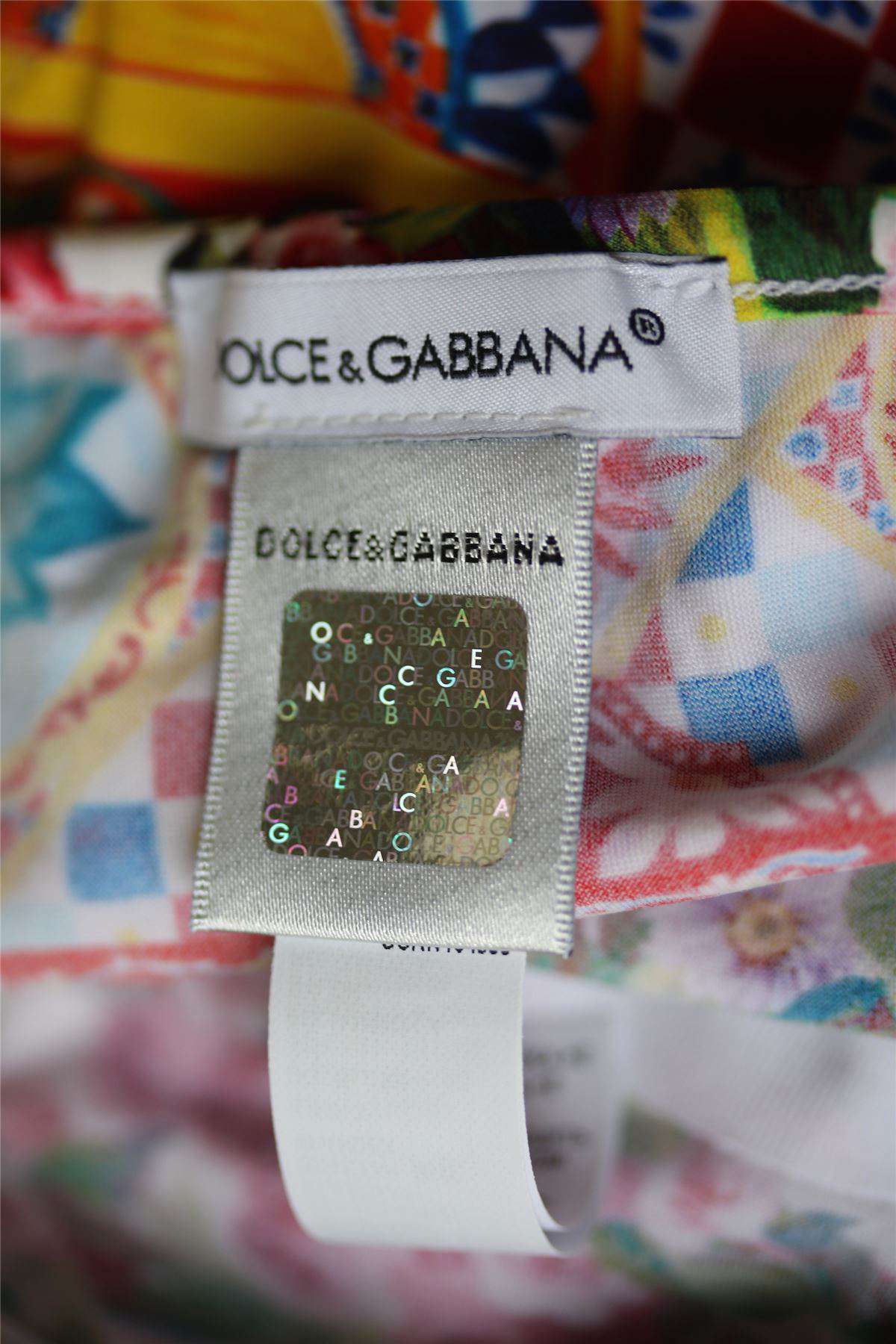 DOLCE & GABBANA GIRLS CARRETTO CON ROSE PRINT BIKINI 4 YEARS