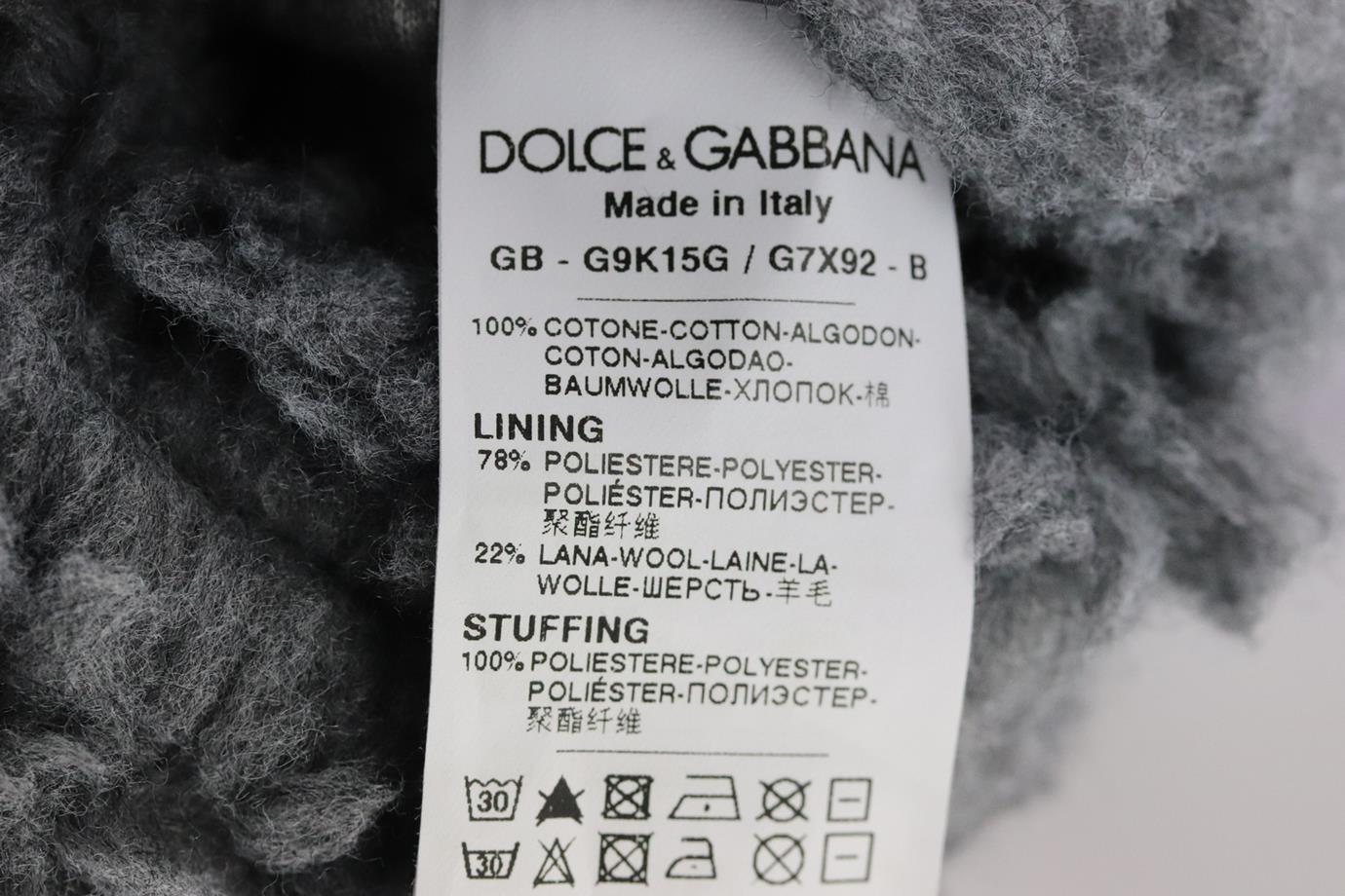 DOLCE AND GABBANA MEN'S FLEECE LINED COTTON HOODIE IT 50 UK/US CHEST 40