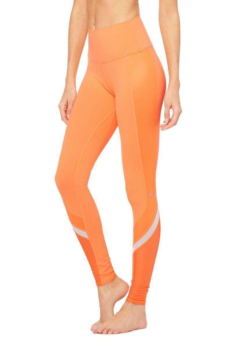 ALO YOGA HIGH-WAISTED ELEVATE LEGGINGS IN SHERBET XXSMALL