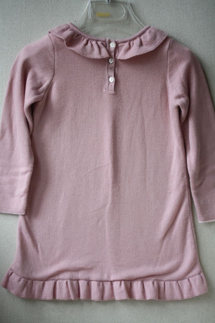 BABY DIOR PINK COTTON CASHMERE BLEND DRESS 18 MONTHS