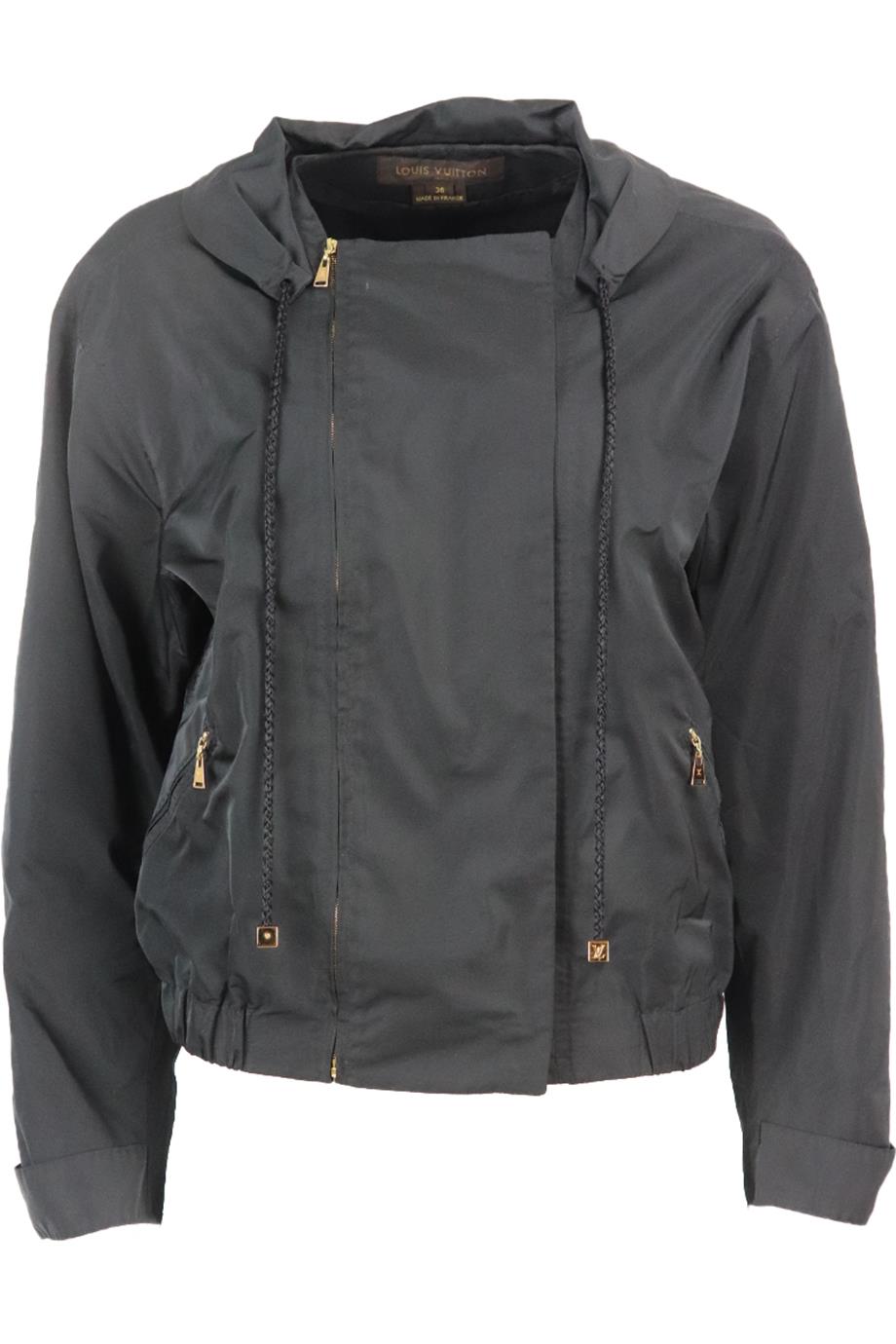 LOUIS VUITTON SILK BLEND BOMBER JACKET FR 36 UK 8