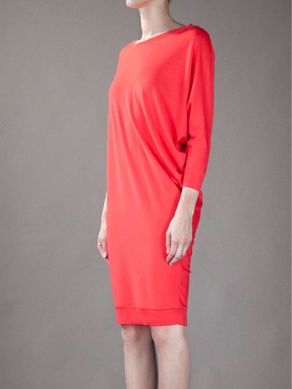 ALEXANDER MCQUEEN ASYMMETRIC WOOL SWEATER DRESS MEDIUM
