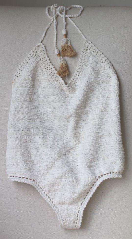 SHE MADE ME ESSENTIAL CROCHET ONE PIECE SWIMSUIT SMALL/MEDIUM