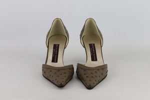 RICKARD SHAH D'ORSAY OSTRICH PUMPS EU 38 UK 5 US 8