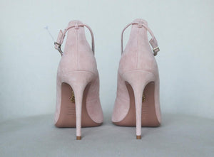 AQUAZZURA SUEDE LACE UP SANDALS EU 38.5 UK 5.5 US 8.5