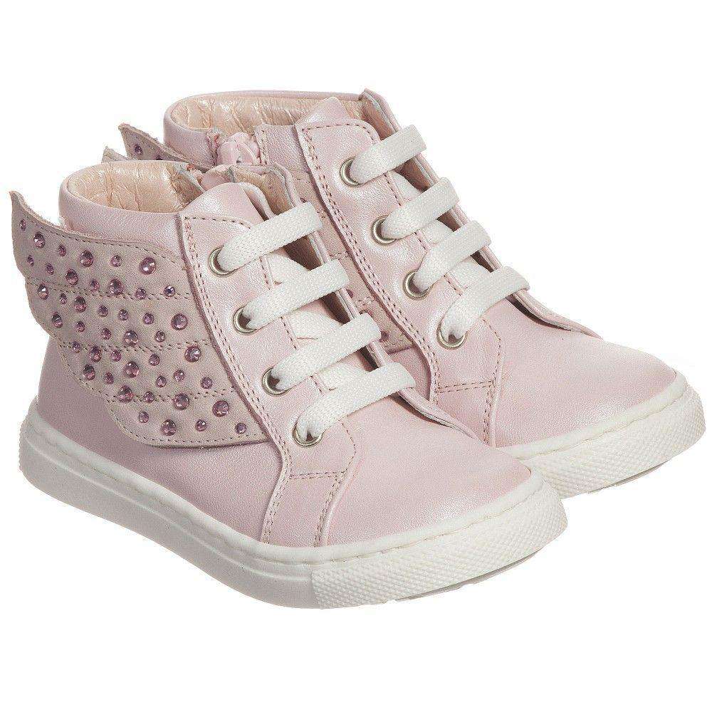 STEP2WO BABY GIRLS PINK ANGEL WINGED TRAINERS EU 23 UK 6