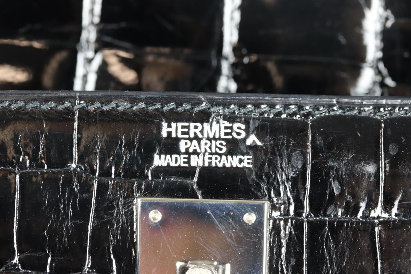 HERMÈS 2011 KELLY SELLIER 40CM CROCODILE PRORSUS LEATHER BAG