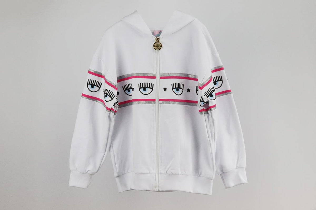CHIARA FERRAGNI KIDS GIRLS COTTON HOODIE 8 YEARS