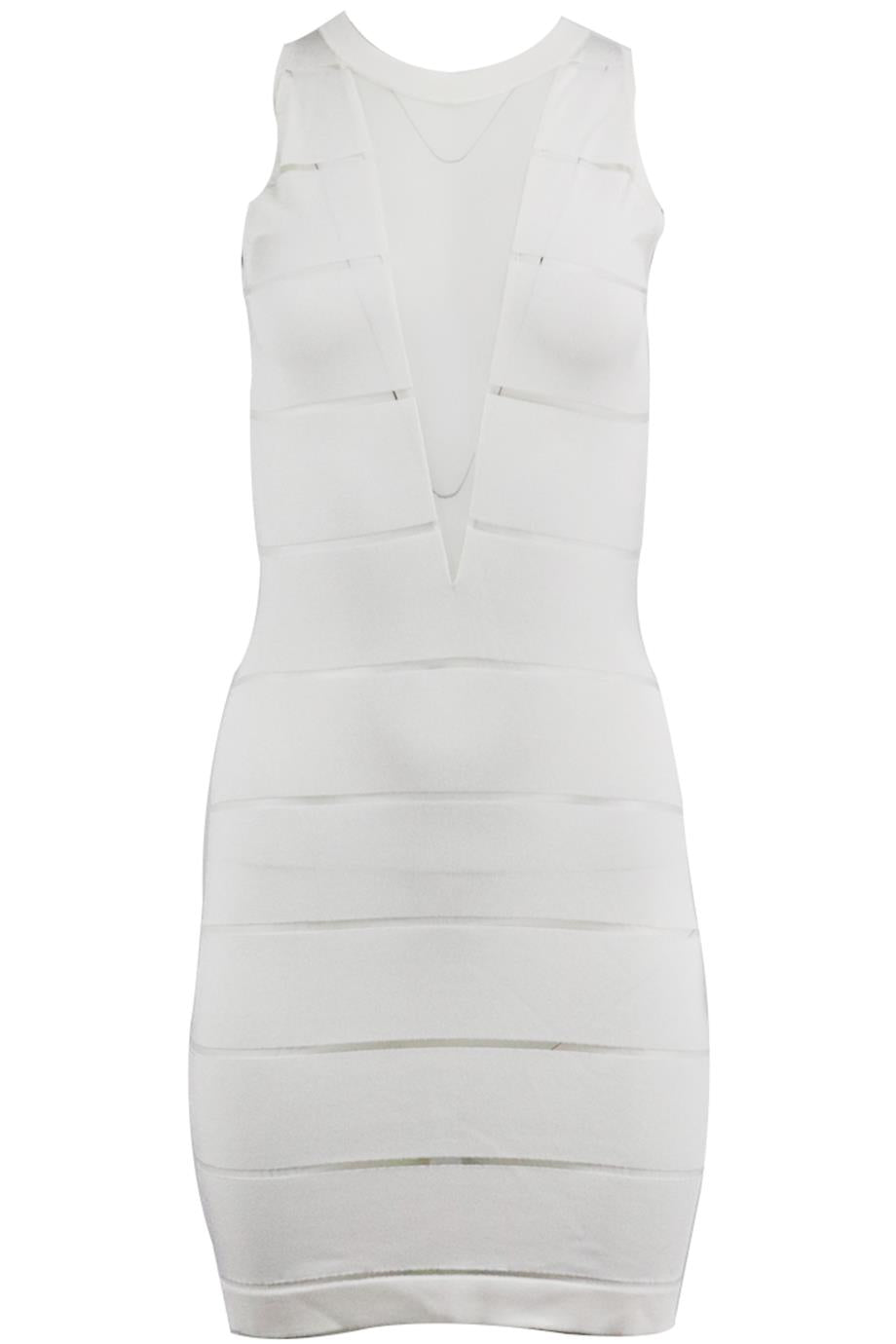 BALMAIN STRETCH KNIT MINI DRESS FR 36 UK 8