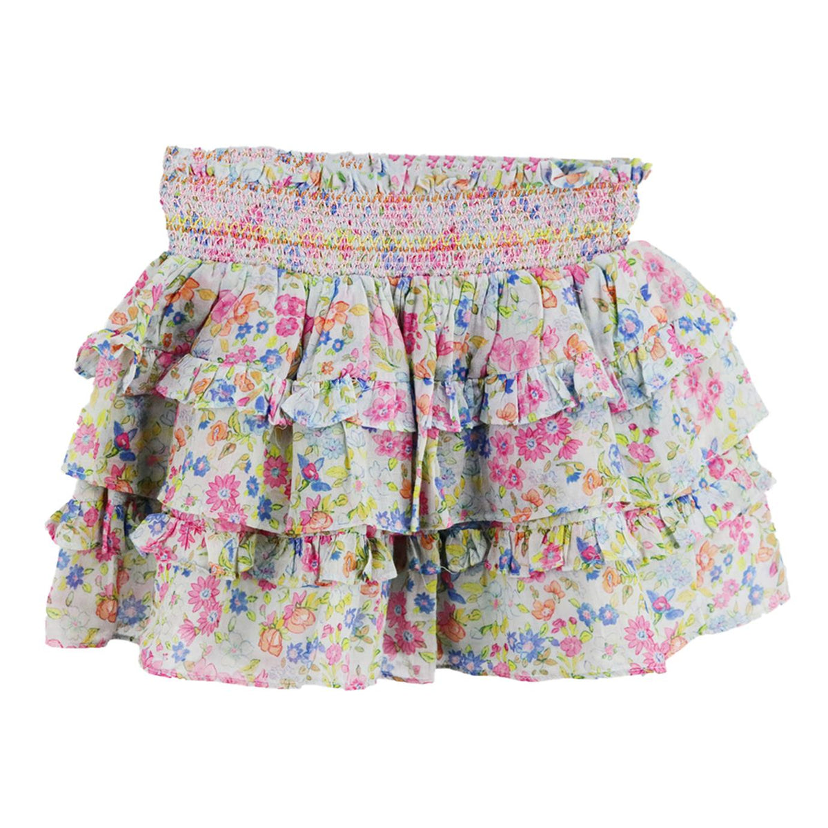 LOVESHACKFANCY KIDS GIRLS FLORAL COTTON SKIRT 7-8 YEARS