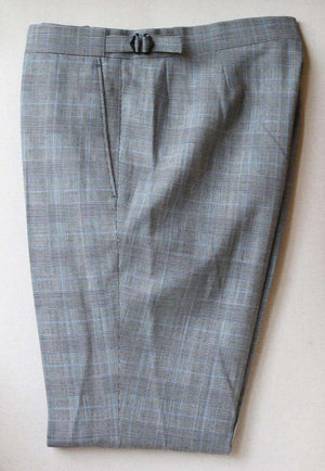 THOM SWEENEY CHECKED SLIM FIT WOOL THREE PIECE SUIT LARGE