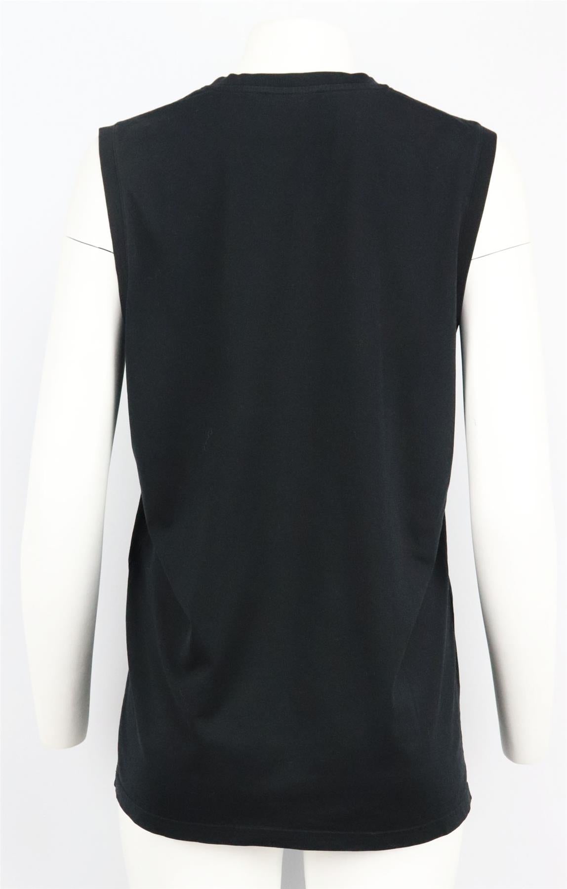 GIVENCHY PRINTED COTTON JERSEY TANK TOP MEDIUM