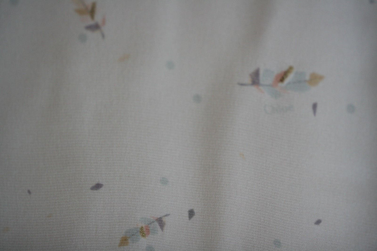 CHLOE BABY IVORY FEATHER PRINT BLOUSE TOP 3 YEARS